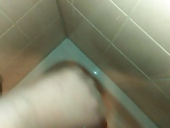 Massive cum in shower