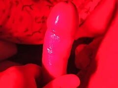 Cum in red light
