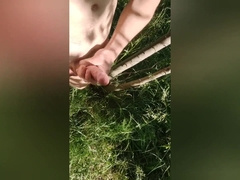 Femboy outdoor onanism. Electro And Torment man sausage head to jizz flow miking day