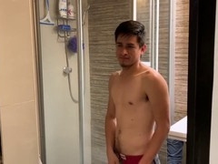 My neighbor runs out of water, so I invite him for a shower