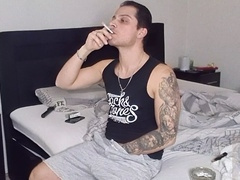 Insatiable boy pounding his twink's tight ass without a condom