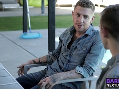 Scott Finn is eager to suck off hung twink Danny Gunn