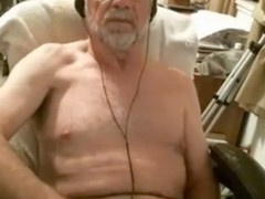 grandpa gets taken on webcam during intimate session