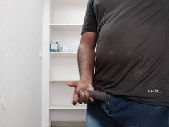 Cute college boy Kannan shows off his big meat and delivers a messy cum shot