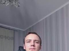 Young Dude Left Home Alone And Fap Off His Man-Meat While Witnessing Faggot Pornography