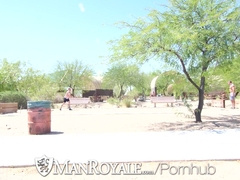 ManRoyale Aiden Hart humps Alex Mecum on 4th of july