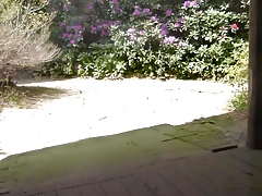 Flashing my panties after people walk by