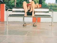 Teenager desi Muslim mary dude masterbating at railway station