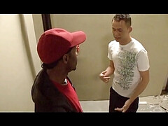 Black man fucking his white slut bareback