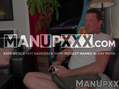POV you use mind control to make Pierce Paris fuck his hole with dildo