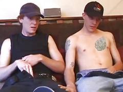 Skaters meet up for an afternoon of blowjobs and cock stroking