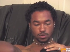 Black Dude Gets His Asshole Screwed By A Massive Dude On The Armchair