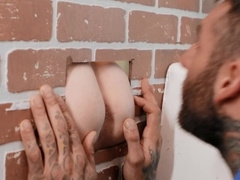 Steamy bloke devours cock at the toilet in random gay fantasy